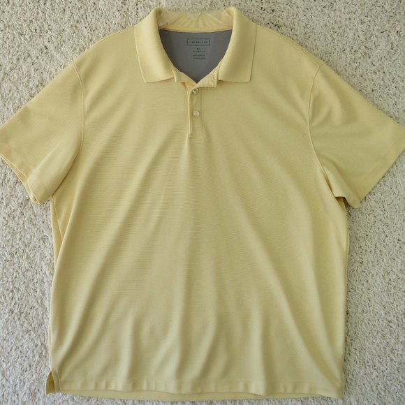 Van Heusen* Men's Classic Fit Short Sleeve Polo Golf Shirt~ Size XL‎ (Yellow) - Picture 1 of 7
